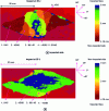 Figure 17 - Delaminated surfaces observed by C-scan after impact at 25 J