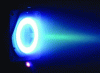 Figure 10 - Photograph of the plasma and ion beam of the PPSX000-ML Hall thruster operating with xenon (CNRS-ICARE).