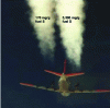 Figure 22 - Condensation trails created by high-altitude jet engines and the effect of fuel sulfur content (source: ONERA)