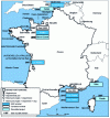 Figure 1 - Location of the eleven public port debates by Valérie Lavaud-Letilleul in 2011