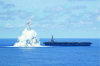 Figure 3 - Scale shock tests performed on July 16, 2021 by the U.S. Navy on the aircraft carrier USS Gerald R. Ford (source: U.S. Navy/Photo: Jackson Adkins)