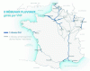 Figure 10 - French river networks (sources: Voies navigables de France and Ministère de la Transition écologique et de la Cohésion des territoires)