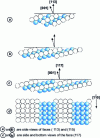 Figure 5 - Vicinal faces (11n ) of a face-centered cubic structure