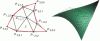 Figure 65 - Control point network and triangular Bézier surface