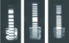 Figure 7 - Holographic stroboscopy of a vibrating canteliver beam [images observed in real time on the TV screen] (doc. HOLO3)