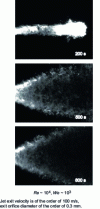 Figure 4 - Time evolution of a swirl atomizer (zoom) obtained by laser sheet-induced fluorescence [74].