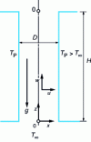 Figure 9 - Natural convection in a vertical flat pipe with isothermal walls