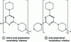 Figure 12 - Chemical structure of chloro-poly(piperazinyl, morpholinyl, triazine) and poly(piperazinyl, morpholinyl, triazine)