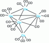 Figure 12 - Representation of the molecule [Os5 (CO)16], deltahedron with 6 doublets in the frontier orbitals.