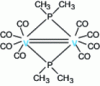 Figure 24 - Representation of the molecule [V2 {P (CH3)2}2 (CO)8]