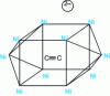 Figure 34 - Representation of the metal skeleton of the anion [Ni10 (C2) (CO)16]2-