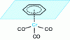 Figure 10 - Representation of the molecule [Cr (CO)3 (C6H6)] in which the benzene ligand donates three π doublets to the metal