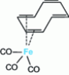 Figure 17 - Representation of the molecule [Fe (CO)3 (C8H8)] in which cyclooctatetraene donates two π-doubles to iron