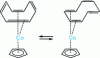 Figure 19 - Equilibrium between the two forms of [Co (C5H5) (C8H8)] in which the cyclooctatetraene donates two π-doubles to the cobalt
