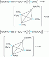 Figure 16 - The electron-richness of the metal-carbon triple bond is shown by the reaction of the carbene complex with a complex containing a 16-electron metal atom.