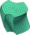 Figure 30 - 3D volume mesh from a 2D mesh using the scanning method (© CEA)