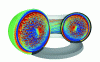 Figure 21 - Simulation of turbulence developing in a tokamak (source: Yanick Sarazin and Virginie Grandgirard, Commissariat à l'énergie atomique et aux énergies alternatives; Grandgirard et al., 2016)