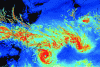 Figure 9 - Numerical simulation of a cyclone off Madagascar (source: © CERFACS)