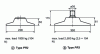 Figure 3 - Rigid cushions (dimensions in millimeters)