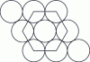 Figure 2 - Assembly of "cylindrical" chains with hexagonal symmetry