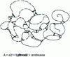 Figure 32 - Interpenetration of chains in a slightly endothermic mixture ()