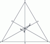 Figure 24 - Representation in a Desper-Stein triangular diagram of the mean orientation of the a, b and c axes, determined from the pole figures in figure 21 [21].