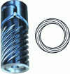 Figure 17 - Helical distribution channel and welding lines (doc. ETA Kunstofftechnologie GmbH)