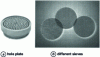 Figure 4 - Hole plate (Gneuss documentation). Various sieves (Seltek documentation)