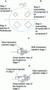 Figure 12 - Principle of simultaneous multi-material injection