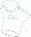 Figure 34 - Example of a numerical simulation result showing the position of air pockets at the end of filling (doc. Simpoe France).