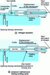 Figure 4 - Hydraulic movement using nitrogen injection to produce thick parts without visible flux lines