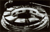 Figure 15 - Oscillating pad thrust bearing under construction (doc. Neyrpic)