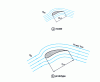 Figure 3 - Flow around an obstacle. Model / prototype comparison