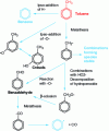 Figure 17 - Main reactions involved in toluene oxidation (from [23])