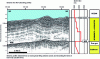 Figure 12 - Illustration of the Bottom Simulating Reflector BSR on a seismic line at Blake Ridge (offshore USA) [18].