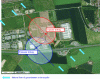 Figure 10 - Interference between the hydraulic drainage zones of the two doublet wells (doc. Berlandier 2014).