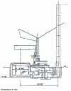 Figure 1 - Pit furnace equipped with a single burner in the upper part of a short side, one-way top fired, and a multi-tube metal recuperator (Stein Heurtey document).