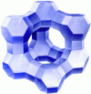 Figure 1 - Crystal structure of zeolite 13X with 1nm pore size