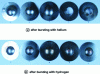 Figure 14 - Example of burst disks in 316 L, embrittlement index obtained 1.29