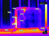 Figure 5 - Thermography of a pipe with a lack of insulation