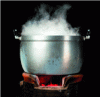 Figure 8 - Container filled with boiling water (vaporization)