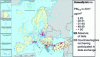 Figure 20 - PM10 concentrations, in 2017, in Europe (according to [33]).