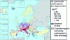 Figure 42 - O3 concentrations, in 2017, in Europe (according to [35]).