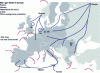 Figure 8 - New supply routes for natural gas consumed in France and Europe (source:
GIE Gas Sensor Workshop, Brussels, 27/02/2014)