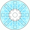 Figure 5 - Eddy current diagram of the stator opposite an 8-tooth rotor