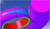 Figure 45 - 3D view of the volute spout (fluid volume), here the spout is rectilinear