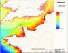 Figure 57 - Topography and bathymetry of the seabed along the Channel – North Sea coast (credit: SHOM-Ifremer)