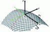 Figure 8 - Osculating surface and local marker in P0