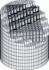 Figure 43 - Tube bundle immersed in fluid with free surface