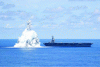 Figure 1 - One-scale shock tests conducted on July 16, 2021 by the U.S. Navy on the aircraft carrier USS Gerald R. Ford (source: U.S. Navy/Photo: Jackson Adkins/"Use of U.S. Department of Defense (DoD) visual information does not imply or constitute DoD endorsement").